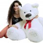 Big Plush Giant 5 Foot Teddy Bear Soft White Stuffed Animal Made in the USA