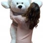 52-inch White Christmas Teddy Bear Wears Tshirt Deck the Halls  Christmas Wreath