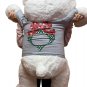 52-inch White Christmas Teddy Bear Wears Tshirt Deck the Halls  Christmas Wreath