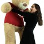 5 Foot Giant Teddy Bear Soft 60 Inch New, Wears T-shirt Official Snuggle Buddy