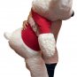 52-inch White Teddy Bear Wears Removable Red Tshirt that says Merry Christmas