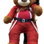 Giant Christmas Teddy Bear 60 Inch Soft Wears Santa Claus Suit 5 Foot Brown Bear