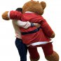 Giant Christmas Teddy Bear 60 Inch Soft Wears Santa Claus Suit 5 Foot Brown Bear