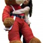 Giant Christmas Teddy Bear 60 Inch Soft Wears Santa Claus Suit 5 Foot Brown Bear