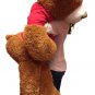 5 Foot Giant Brown Teddy Bear Wears Red Tshirt that says Merry Christmas
