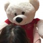 52 inch White Teddy Bear Tshirt Merry Christmas Yall front Christmas Tree onBack