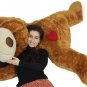 Giant Stuffed Puppy Dog Heart on Butt, 5 Feet Long Soft Large Plush Brown