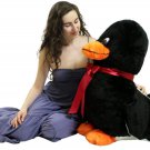 American Made Giant Stuffed Black Duck 36 Inch Soft Plush Ducky 3 Feet Big New