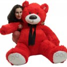 Giant Valentine Red Teddy Bear, Big Plush Soft Stuffed Animal Made in America