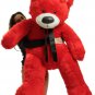 Giant Valentine Red Teddy Bear, Big Plush Soft Stuffed Animal Made in America