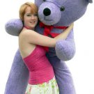 6 foot Giant Purple Teddy Bear Huge Stuffed Big Plush Bear Made in USA