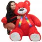 Giant 5 Foot Red Teddy Bear, Big Plush Soft Life Size Stuffed Animal Made in USA