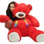 Giant 5 Foot Red Teddy Bear, Big Plush Soft Life Size Stuffed Animal Made in USA