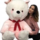 Big Plush Pink Stuffed Panda , Giant 54 Inch Teddy Bear Soft Plush Made in USA