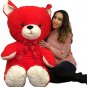 Giant Red Teddy Bear 59 Inch Big Plush Soft Huge Stuffed Animal Weighs 18 Pounds