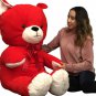Giant Red Teddy Bear 59 Inch Big Plush Soft Huge Stuffed Animal Weighs 18 Pounds