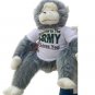 Big Plush Gray and White Gorilla, Wears T-shirt Somebody in the Army Loves You