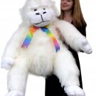 American Made Giant Stuffed White Gorilla Monkey 40 Inch Soft Big Plush Animal