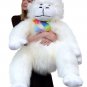American Made Giant Stuffed White Gorilla Monkey 40 Inch Soft Big Plush Animal