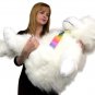 American Made Giant Stuffed White Gorilla Monkey 40 Inch Soft Big Plush Animal