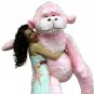 Giant Stuffed 6 Foot Pink Gorilla 72 Inch Soft Huge Plush Monkey Made in USA