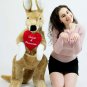 Custom Personalized Giant Stuffed Kangaroo 42 Inch Soft,  Customized on Heart