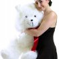 Jumbo 3 Foot Teddy Bear 36 Inch Soft White Teddybear Made in USA Brand New