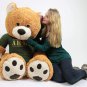 Big Plush 5 ft Military Teddy Bear Wears T-shirt SOMEONE IN THE ARMY LOVES YOU