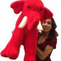 American Made Large Stuffed Red Elephant 36 Inches Big Plush Animal Made in USA