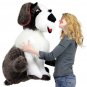 Life Size Stuffed Saint Bernard 38 Inch Soft Big Plush Dog Made in USA