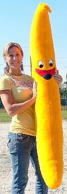 American Made Giant Stuffed Banana 5 Feet Tall Big Plush Fruit Soft Plush Fun
