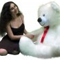 5 Foot American Made Giant White Teddy Bear 60 Inch Soft Made in USA Brand New