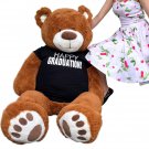Big Plush 5 Foot Graduation Teddy Bear Soft, Cinnamon Color, Happy Graduation