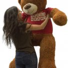 5 Foot Giant Teddy Bear 60 Inches Soft Cinnamon Brown LET ME BE YOUR TEDDYBEAR