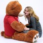 Big Plush Giant 5 Foot Teddy Bear Soft Wears T-shirt LET ME BE YOUR TEDDY BEAR