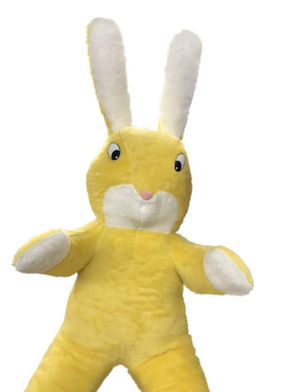 Giant Stuffed Yellow Bunny 60 Inch Soft Big Plush Rabbit 5 Foot Rabbit Made  USA