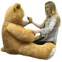 55 Inch Giant Teddy Bear Love Heart on Chest, Tan Soft New Big Plush Teddybear