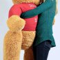 Big Plush Giant 5 Foot Teddy Bear Wears T-shirt that says HAPPY VALENTINES DAY