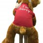 I'm Sorry Giant Stuffed Puppy Dog 5 Feet Long Brown Soft Wears I'M SORRY T-shirt