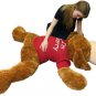 I'm Sorry Giant Stuffed Puppy Dog 5 Feet Long Brown Soft Wears I'M SORRY T-shirt