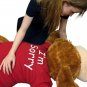 I'm Sorry Giant Stuffed Puppy Dog 5 Feet Long Brown Soft Wears I'M SORRY T-shirt