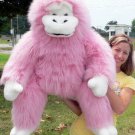 American Made Giant Stuffed Pink Monkey Gorilla 40 Inches Soft Made in USA