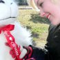 Personalized Giant Stuffed White Gorilla Monkey with Personalized Ribbon On Neck
