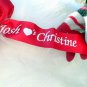 Personalized Giant Stuffed White Gorilla Monkey with Personalized Ribbon On Neck