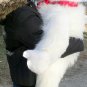 Personalized Giant Stuffed White Gorilla Monkey with Personalized Ribbon On Neck