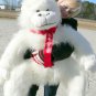 Personalized Giant Stuffed White Gorilla Monkey with Personalized Ribbon On Neck