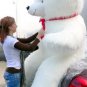 American Made 8 Foot Soft Giant Teddy Bear 96 Inches White Color Made in the USA