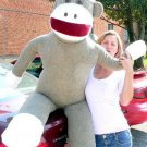 Giant Sock Monkey Christmas 6 Feet wears Santa Hat Soft Made in  USA