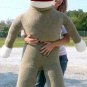 Giant Sock Monkey Christmas 6 Feet wears Santa Hat Soft Made in  USA