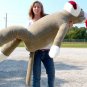 Giant Sock Monkey Christmas 6 Feet wears Santa Hat Soft Made in  USA